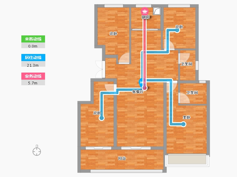 山东省-德州市-嘉泰·东方翰林府-112.26-户型库-动静线