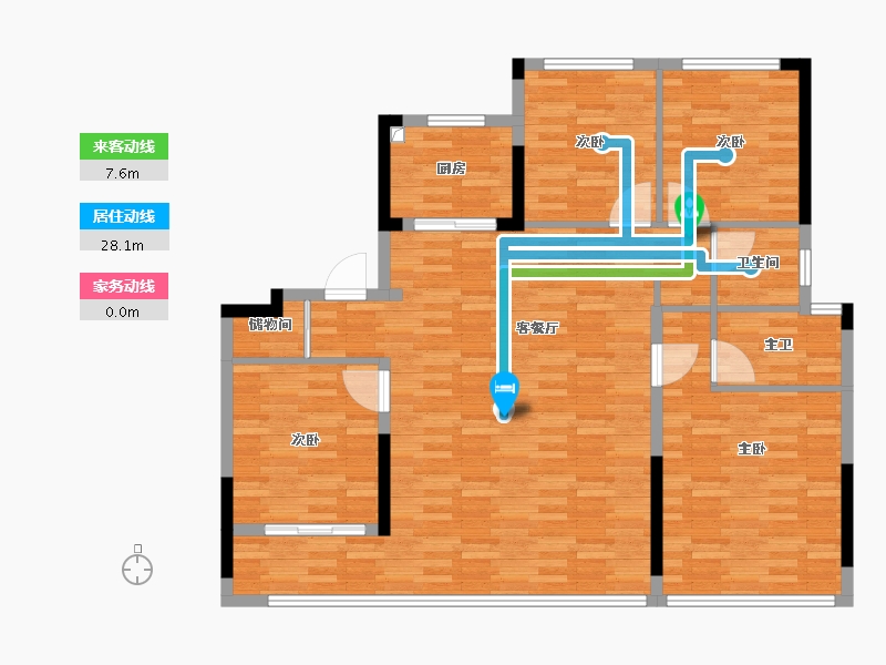 浙江省-湖州市-绿城·翠麓-114.72-户型库-动静线