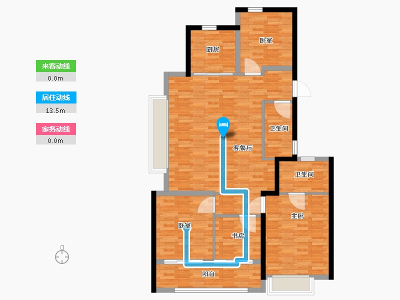 浙江省-杭州市-阅仕府(人才共有产权)-105.54-户型库-动静线