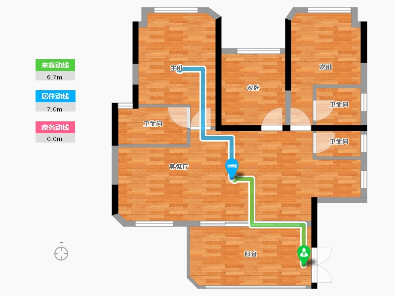 四川省-泸州市-润玺上院-94.73-户型库-动静线