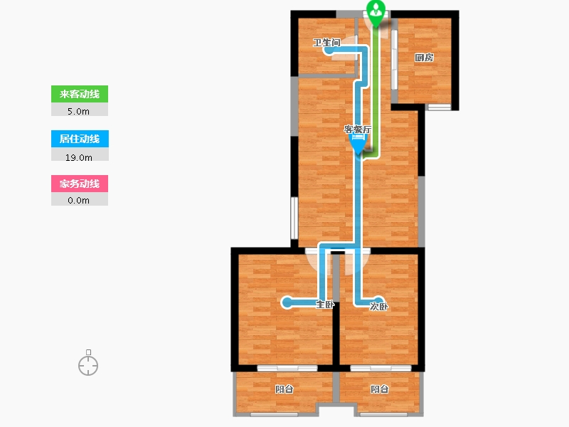 陕西省-西安市-铜雀台-72.31-户型库-动静线