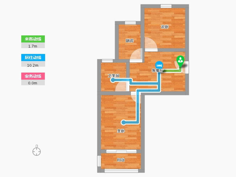 浙江省-杭州市-桃源新区-51.00-户型库-动静线