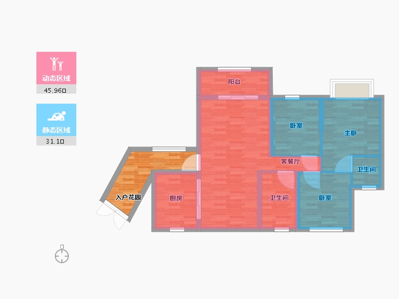 广东省-佛山市-樵顺嘉园-76.80-户型库-动静分区