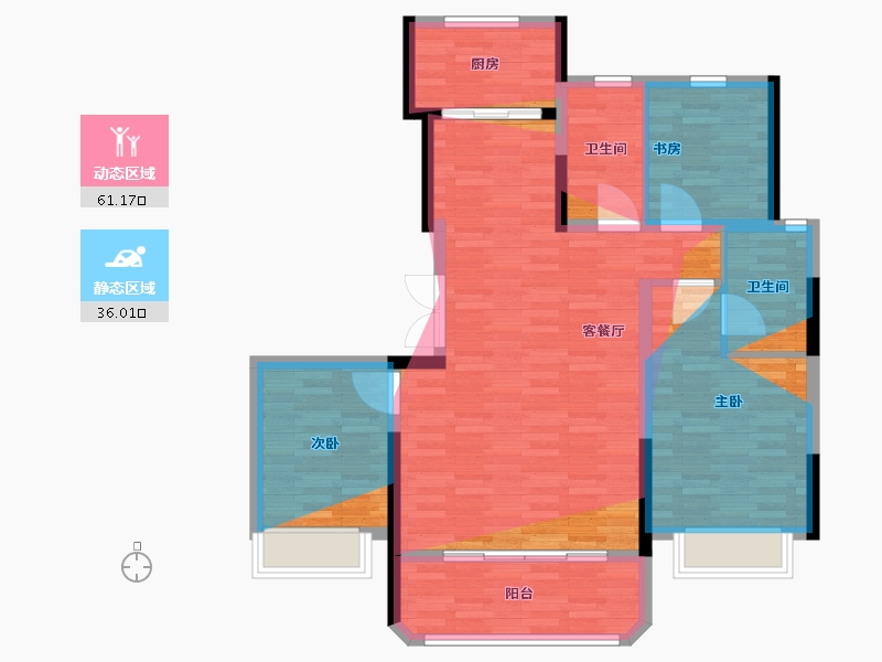 山东省-淄博市-东门书院-96.03-户型库-动静分区