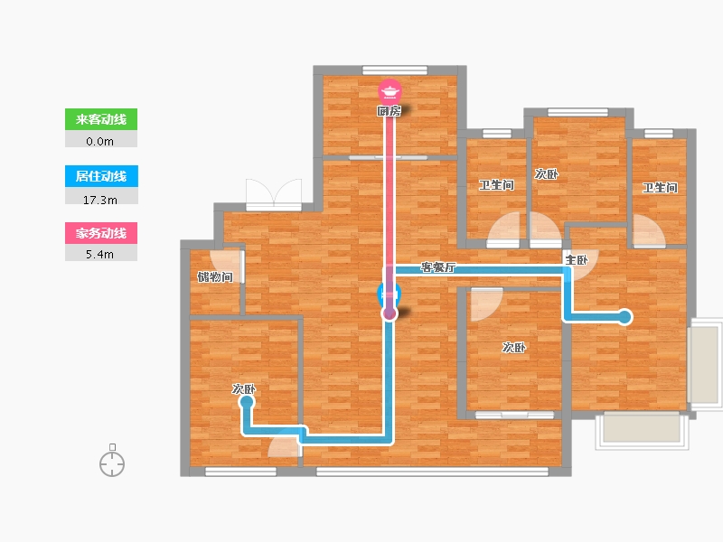 浙江省-宁波市-绿城·馥香园-112.13-户型库-动静线