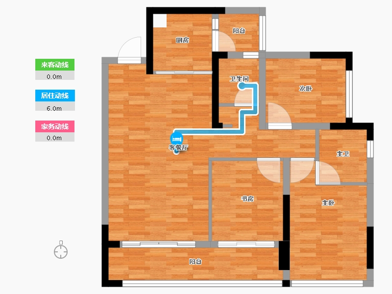 贵州省-贵阳市-盼盼金檀郡-82.43-户型库-动静线