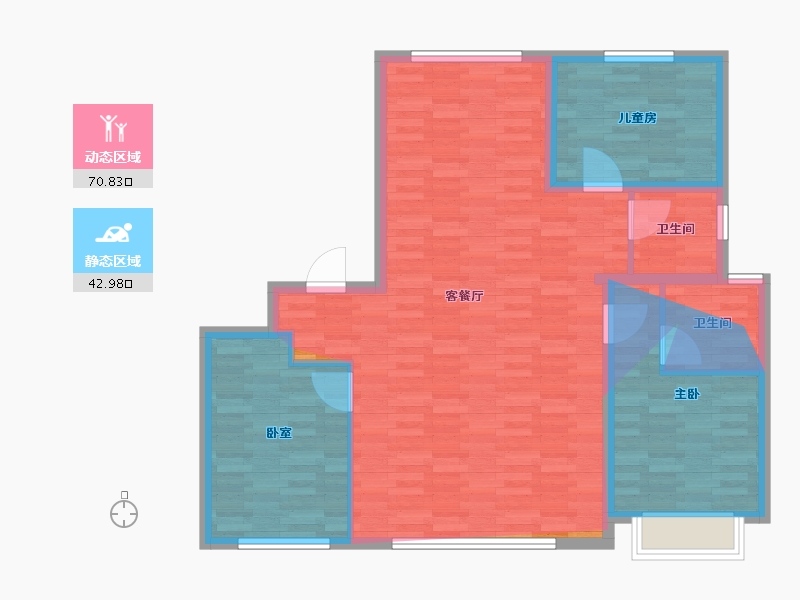 河北省-廊坊市-香汐映月-100.72-户型库-动静分区