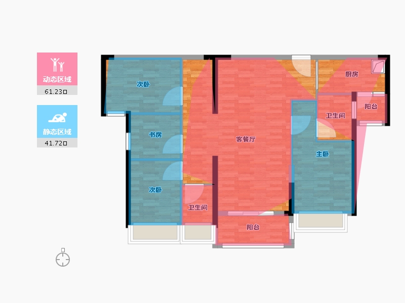 广东省-惠州市-珑璟嘉园-100.80-户型库-动静分区