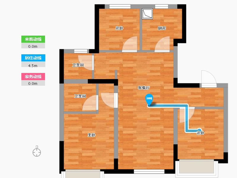 吉林省-长春市-林语雅居-66.80-户型库-动静线