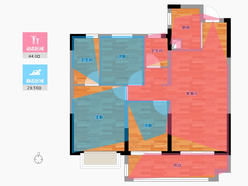 陕西省-榆林市-九建大锦·明珠城-80.12-户型库-动静分区