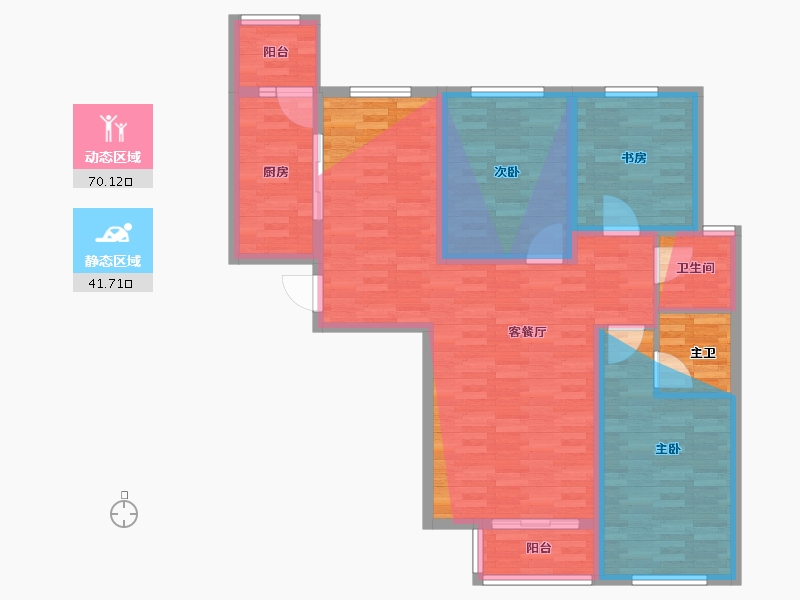 河北省-张家口市-芳华里-102.23-户型库-动静分区