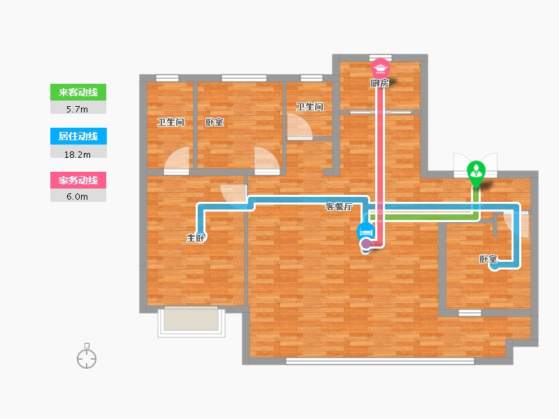 陕西省-榆林市-万城汇-106.25-户型库-动静线