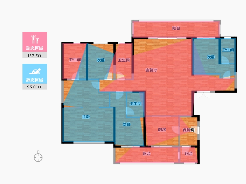 海南省-海口市-豪庭铭苑-235.58-户型库-动静分区