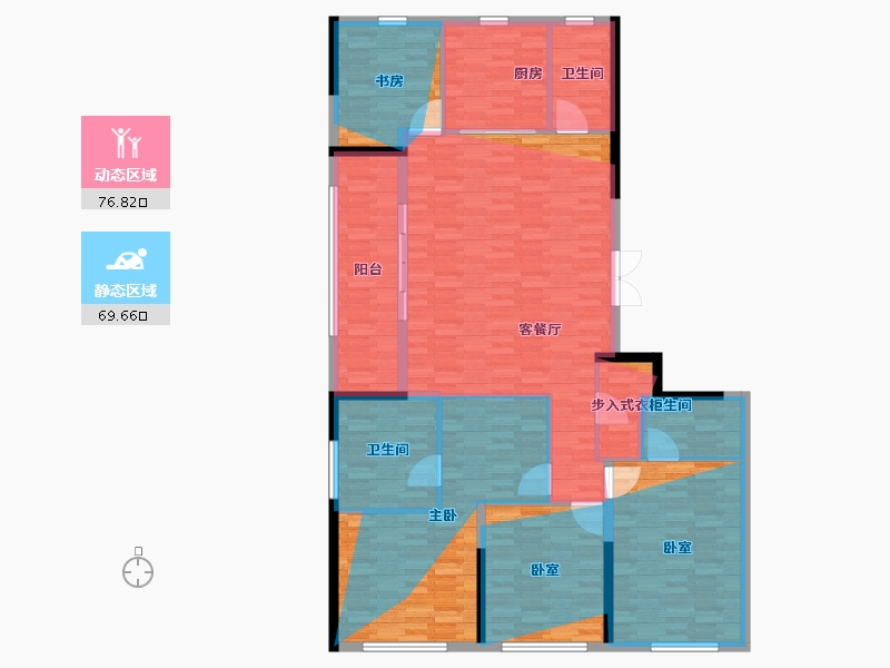 浙江省-杭州市-翡翠锦和府-150.07-户型库-动静分区