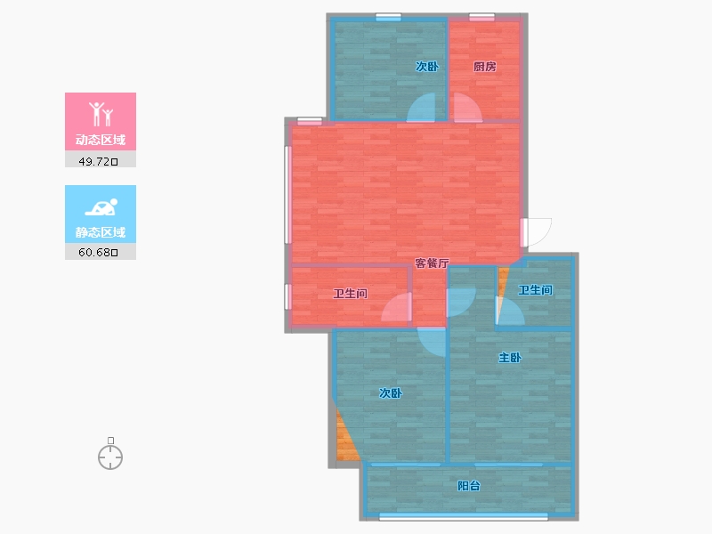 山东省-德州市-金都明德府-104.00-户型库-动静分区