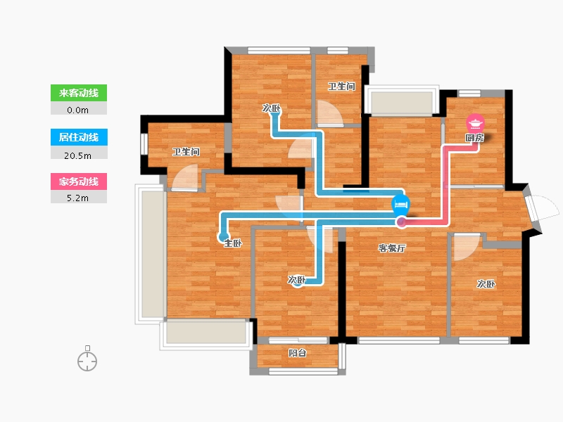 福建省-厦门市-建发鲤悦-96.87-户型库-动静线