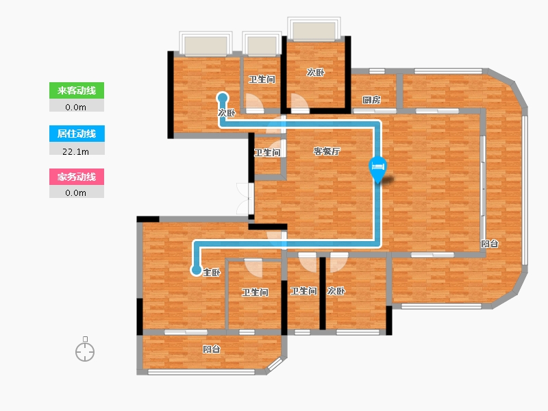 海南省-三亚市-保利海晏-162.40-户型库-动静线