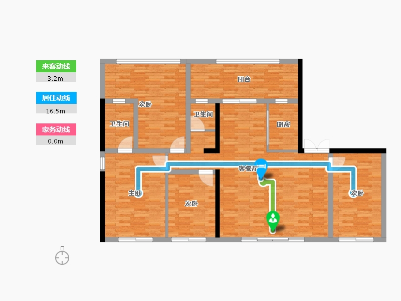 湖南省-邵阳市-汇福·白洲湾-116.11-户型库-动静线