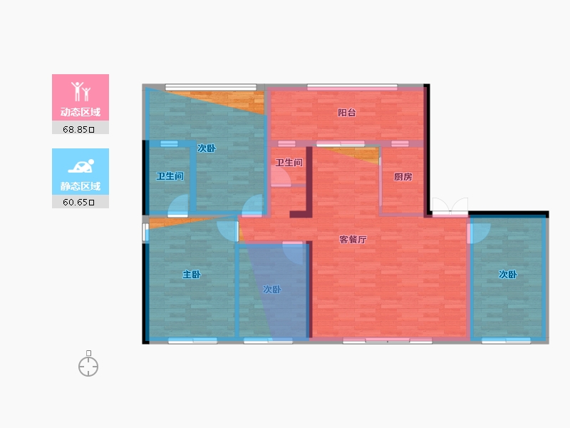 湖南省-邵阳市-汇福·白洲湾-116.11-户型库-动静分区