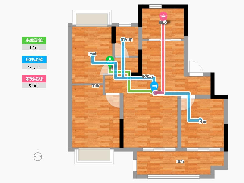 江苏省-镇江市-建华·玖珑樾-77.05-户型库-动静线