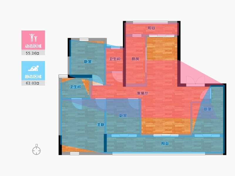 四川省-成都市-恒胜朗樾晴川-109.12-户型库-动静分区