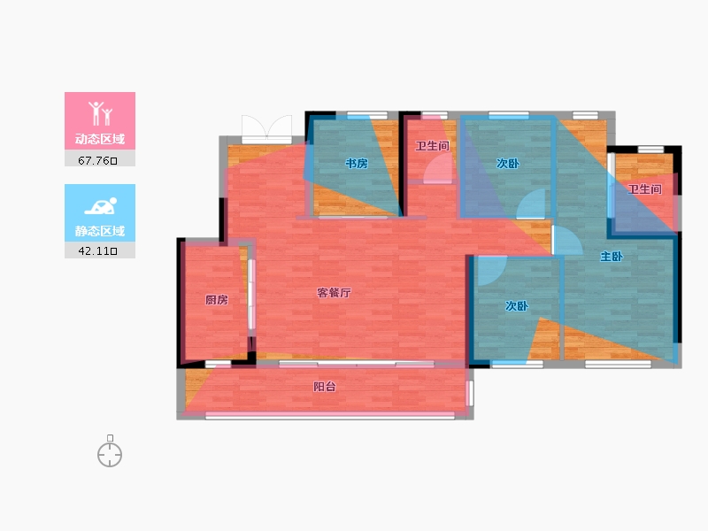 四川省-成都市-中国铁建光华樾府-109.93-户型库-动静分区