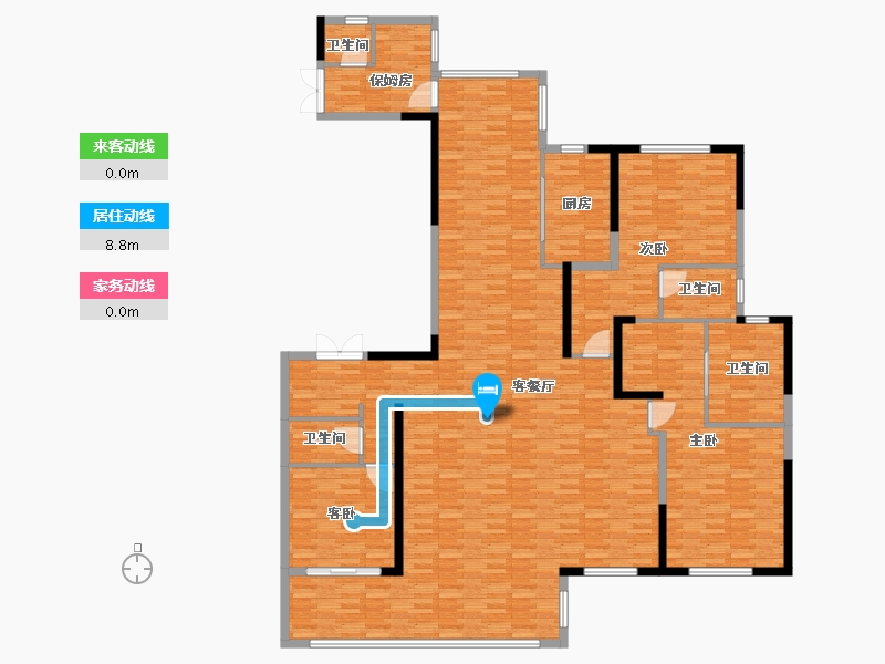 湖南省-长沙市-天城上和珺-218.93-户型库-动静线