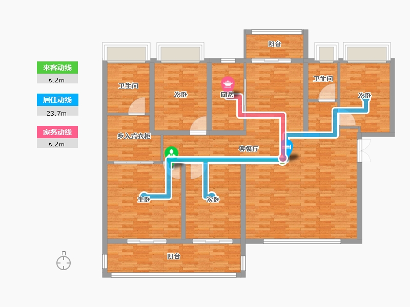 湖南省-长沙市-丽尔曼顿-159.20-户型库-动静线