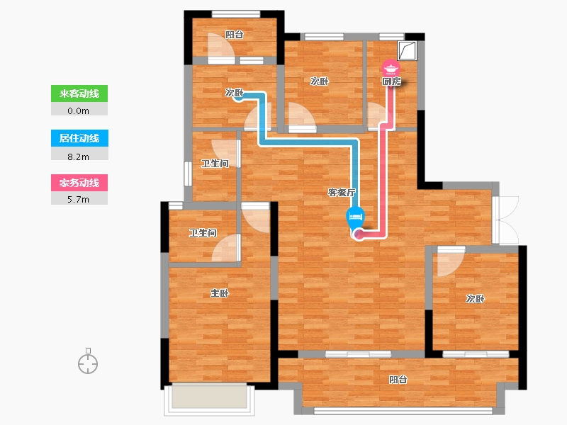 河南省-洛阳市-名湾望山岳-104.21-户型库-动静线