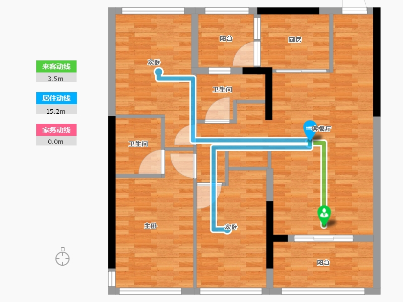 云南省-红河哈尼族彝族自治州-创泰府畔壹号-84.36-户型库-动静线