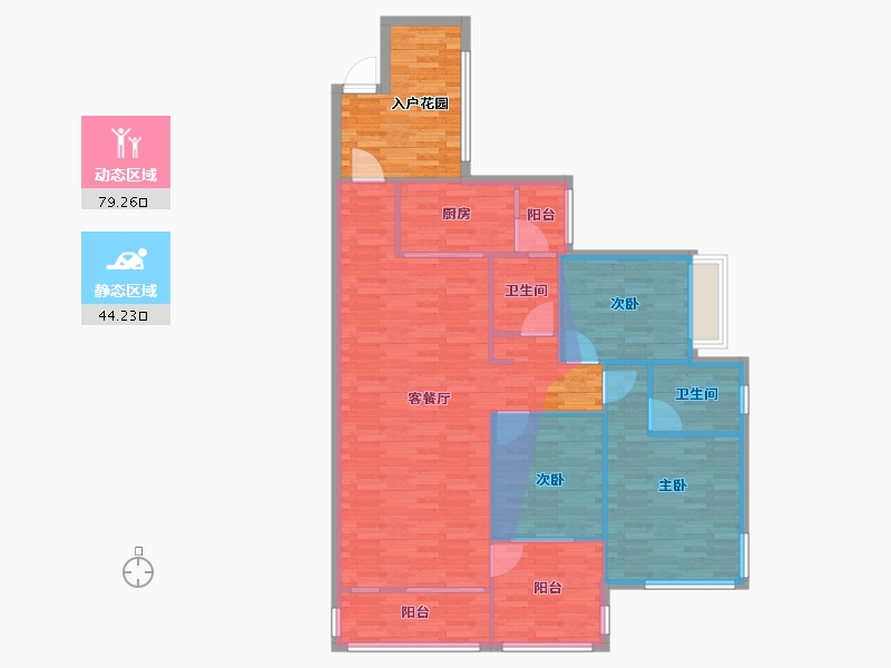 广西壮族自治区-南宁市-耀凯凤岭-108.80-户型库-动静分区