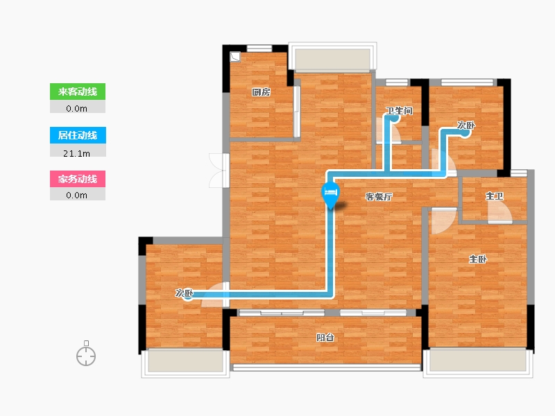 浙江省-温州市-湖畔壹号-109.16-户型库-动静线