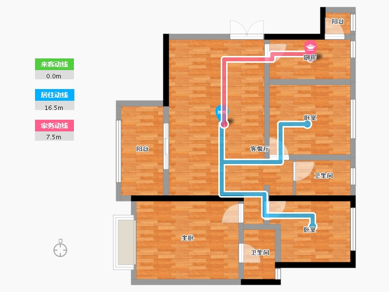 四川省-雅安市-鹿驰逸园-104.00-户型库-动静线