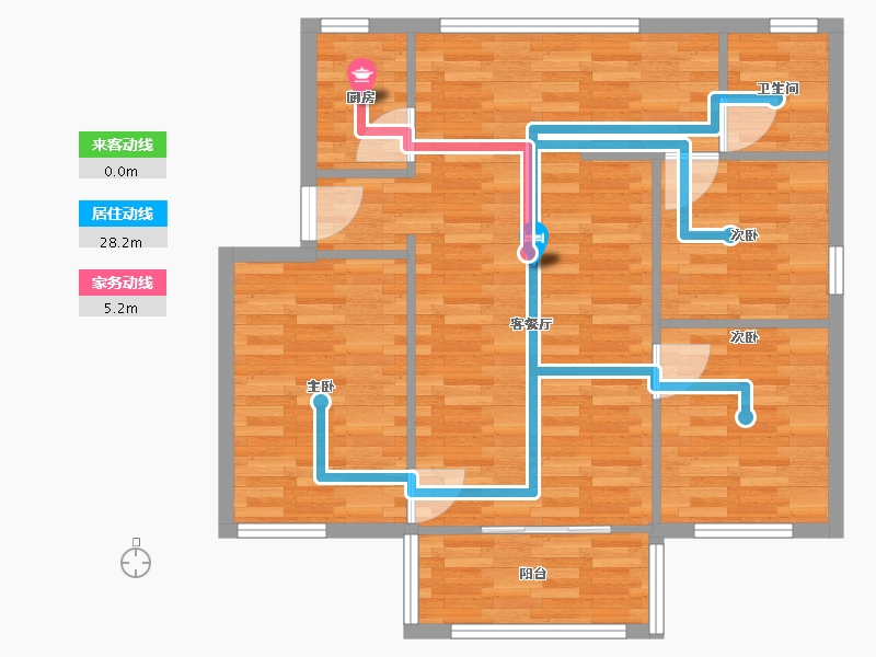 云南省-玉溪市-玉溪时代广场-78.40-户型库-动静线