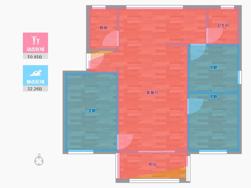 云南省-玉溪市-玉溪时代广场-78.40-户型库-动静分区