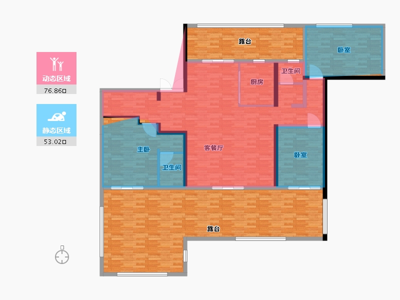 湖南省-邵阳市-汇福·白洲湾-118.85-户型库-动静分区