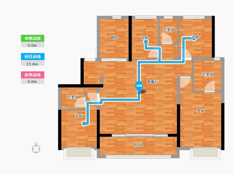 浙江省-杭州市-阅仕府(人才共有产权)-125.45-户型库-动静线