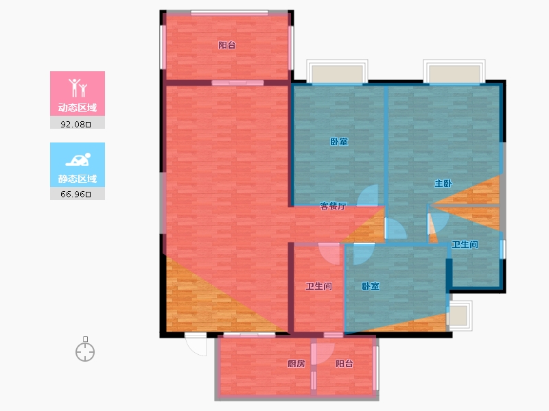 广西壮族自治区-贵港市-郁江湾-91.20-户型库-动静分区