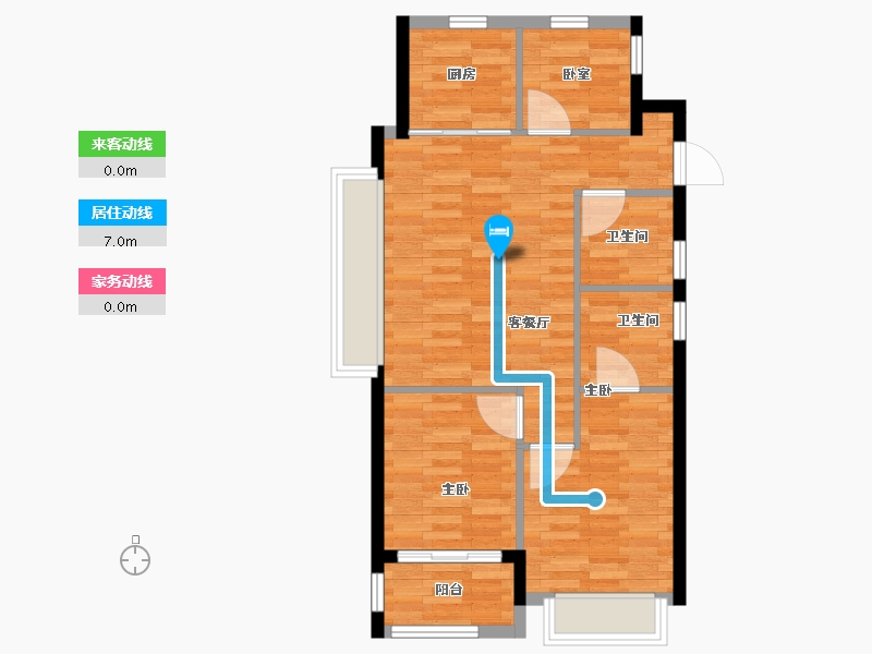 浙江省-杭州市-滨杭滨纷城-67.19-户型库-动静线