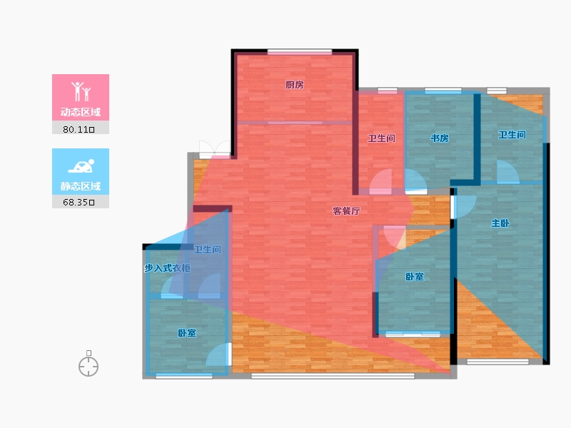 浙江省-宁波市-绿城·馥香园-151.23-户型库-动静分区