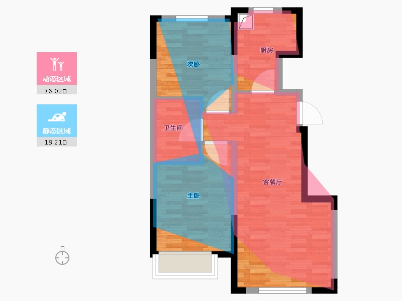 吉林省-长春市-林语雅居-54.15-户型库-动静分区