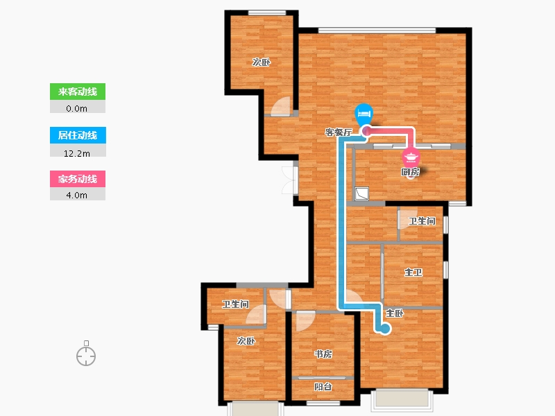 福建省-厦门市-海沧中心TOD璞瑞璞盛-146.15-户型库-动静线