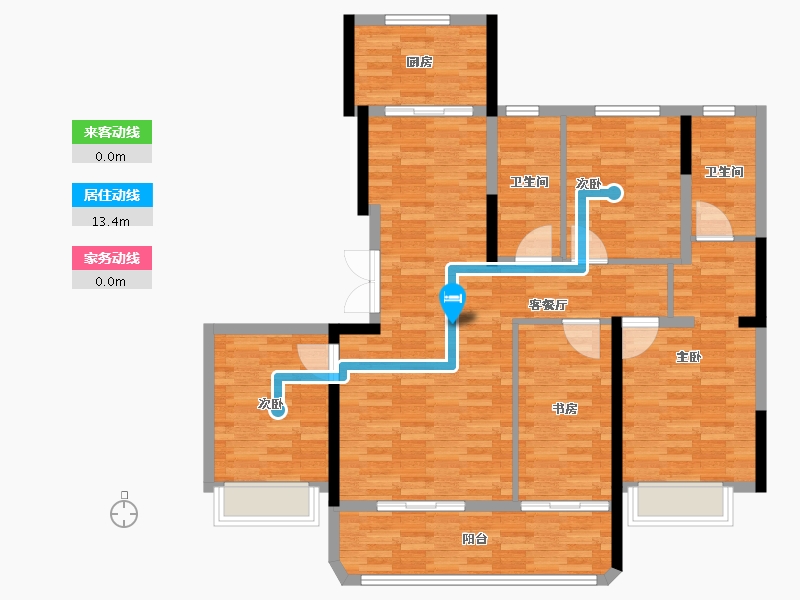 山东省-淄博市-东门书院-112.76-户型库-动静线