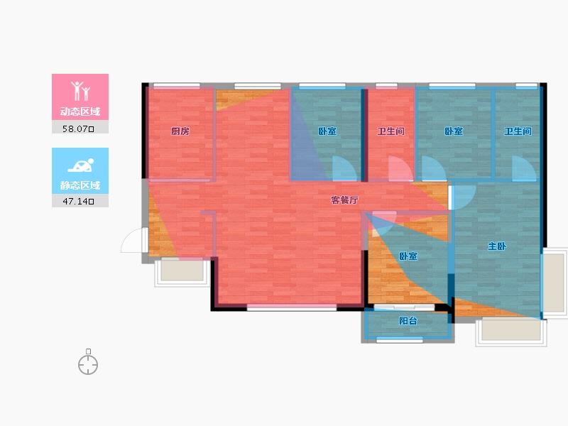 福建省-厦门市-联发嘉悦里-102.75-户型库-动静分区