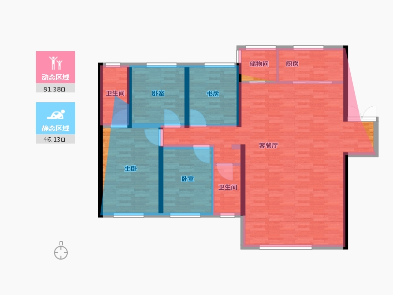 云南省-昆明市-邦泰璟和-115.12-户型库-动静分区