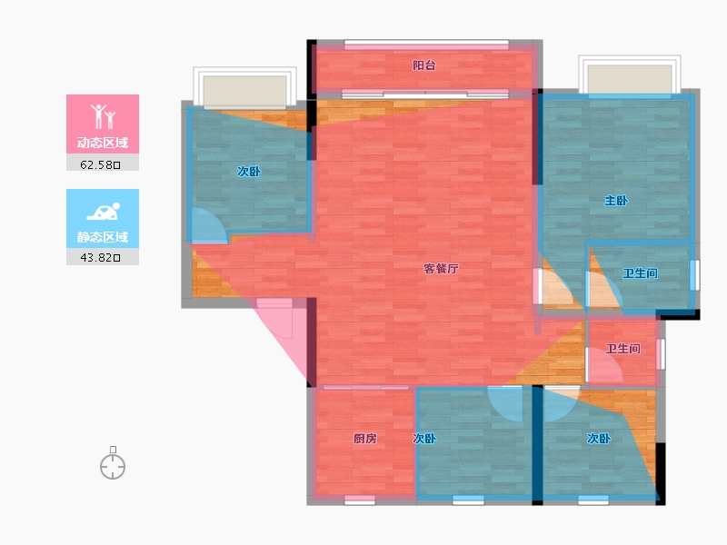 山东省-潍坊市-山钢舜德府-113.00-户型库-动静分区