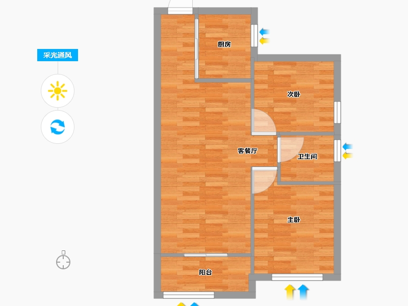 河南省-商丘市-国弘新天地-62.40-户型库-采光通风