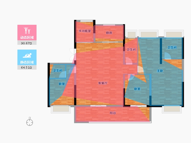 江苏省-盐城市-悦达悦珑湾·铂府-165.78-户型库-动静分区