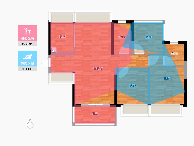 广东省-惠州市-方圆天俊-76.00-户型库-动静分区