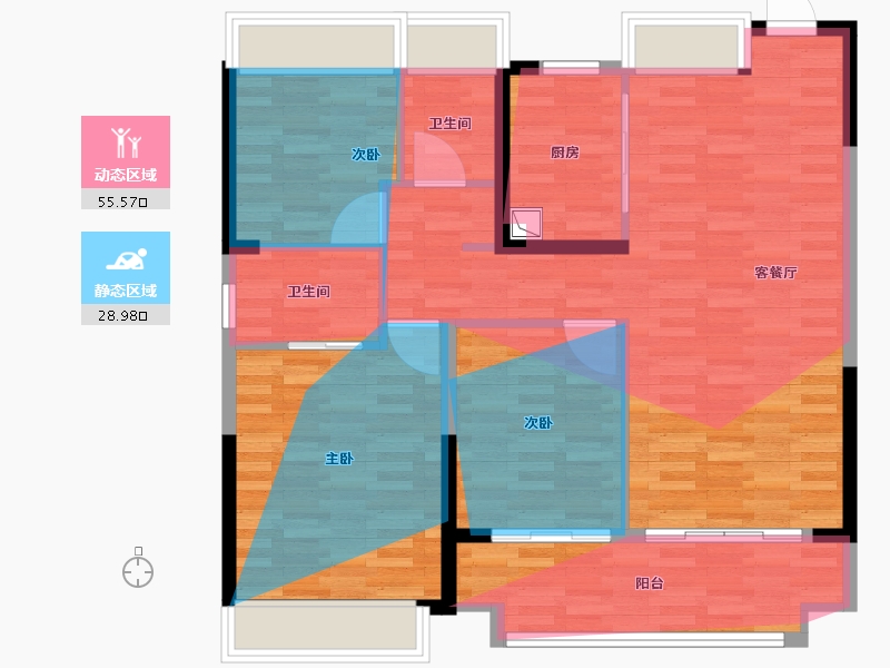 安徽省-阜阳市-建投·启悦-94.26-户型库-动静分区